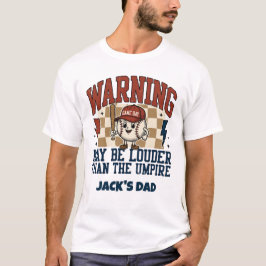 Camisa Personalizada de Pai de Beisebol Engraçada 