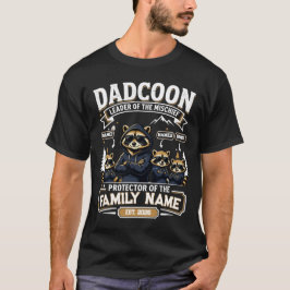 Camisa Personalizada de Pai de Guaxinim Dadcoon 3 