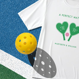 Camisa Personalizada de Pickleball Verde e Rosa pa