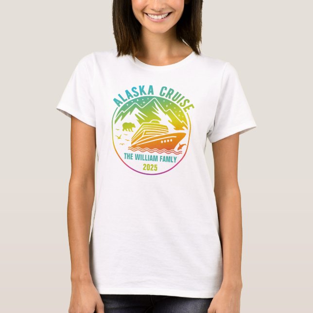 Camisa Personalizada Do Alaska Cruise (Frente)