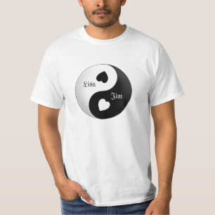 Camisa personalizada do amor de Yin Yang
