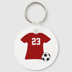 Camisa personalizada do futebol com chaveiro da