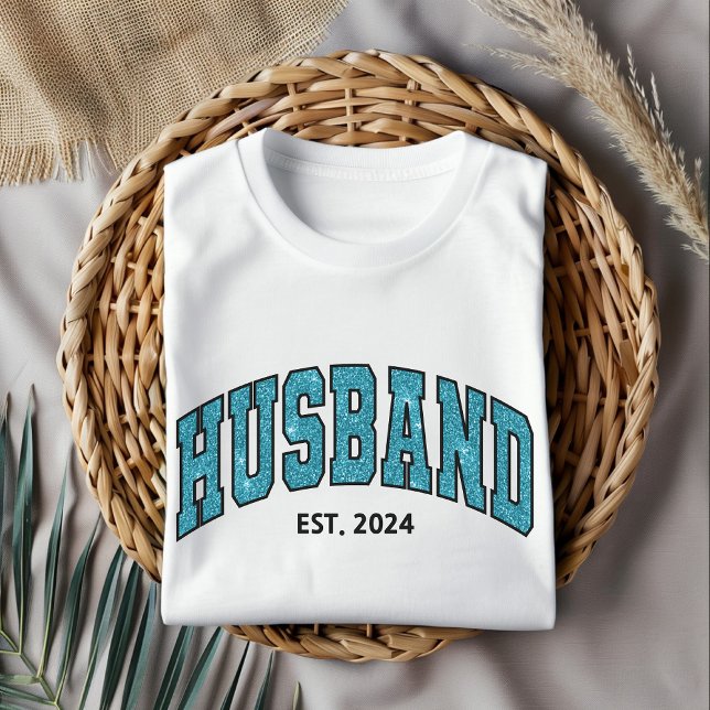 Camisa personalizada do marido, dia do pai ou aniv (custom husband shirt, personalized hubby shirt, glitter husband shirt, Father’s Day gift, husband )