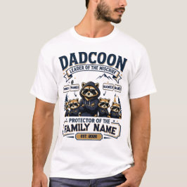 Camisa Personalizada do Papai Guaxinim para 4 Cria