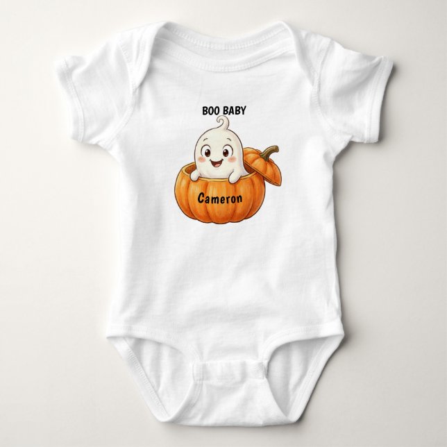 Camisa Personalizada do Primeiro Halloween do Bebê (Frente)