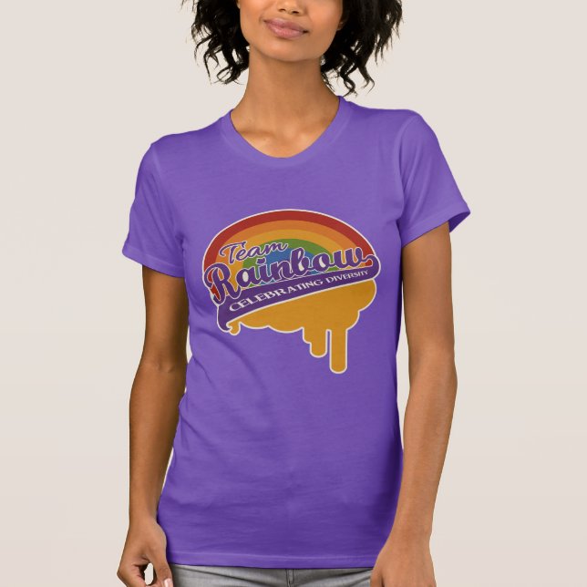 Camisa personalizada do Team Rainbow - escolha o e (Frente)