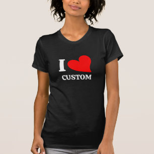 Camisa Personalizada Eu Amo Texto de Amor Branco P