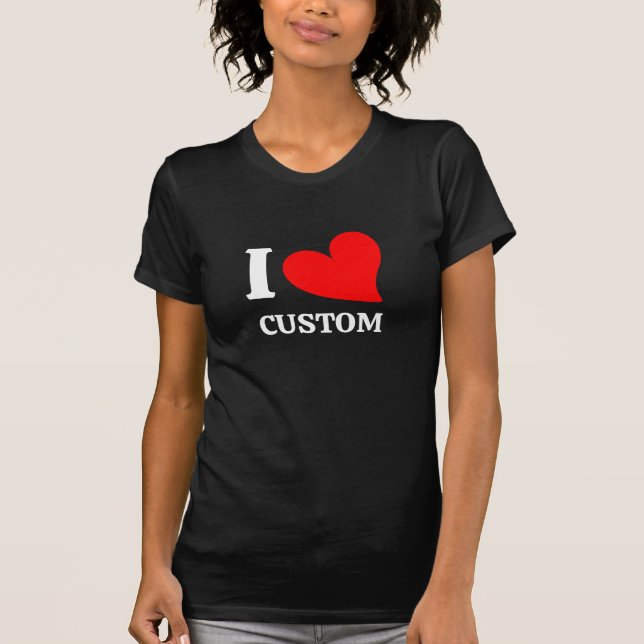 Camisa Personalizada Eu Amo Texto de Amor Branco P (Frente)