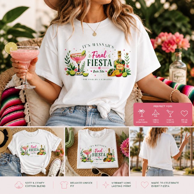 Camisa Personalizada Final Fiesta Solteira (Criador carregado)
