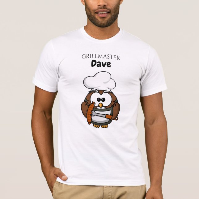 Camisa Personalizada Masculina Grillmaster Coruja  (Frente)