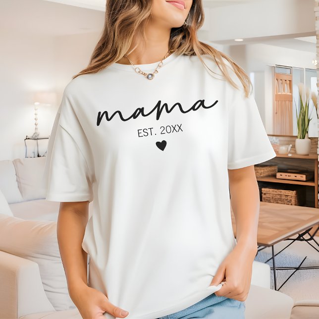 Camisa Personalizada Minimalist Mama, presente do  (mama shirt, personalized gift for mom, minimalist shirt, mom shirt, mothers day gift, birthday gift)
