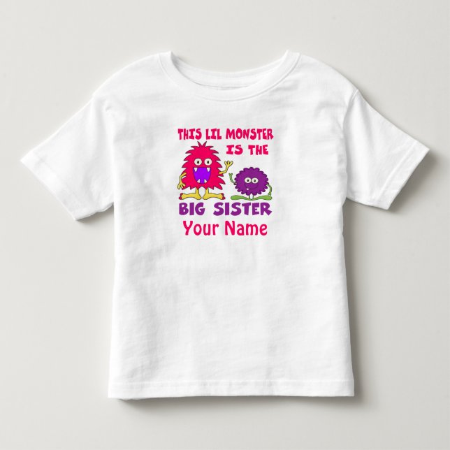 Camisa Personalizada Monstro da Irmã Grande (Frente)