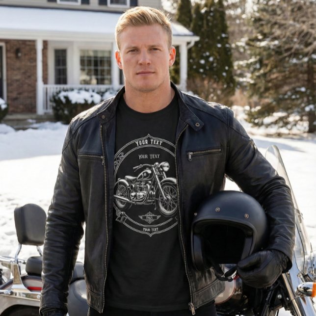 Camisa Personalizada Moto Antiga Presente (Criador carregado)