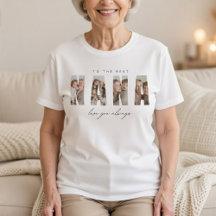 Camisa Personalizada NANA Foto Avó Customizada 