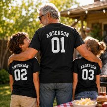 Camisa Personalizada Nome da Família Pop Dia dos P