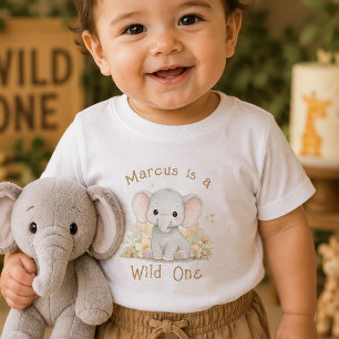 Camisa Personalizada Nome Selvagem Um 1º Aniversár