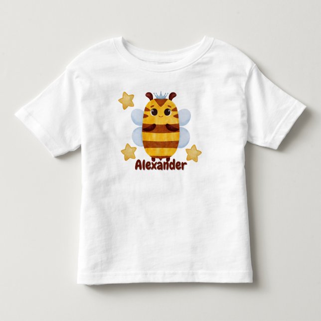 Camisa Personalizada para Crianças Prince Bee, Nom (Frente)