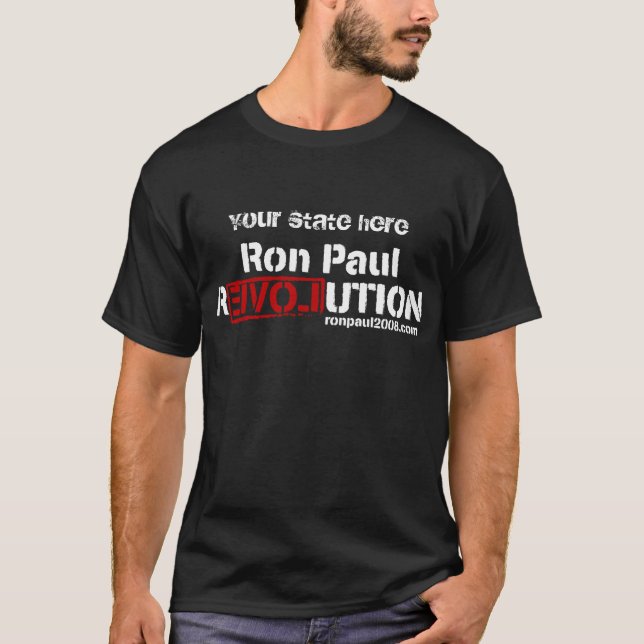 Camisa personalizada revolução de Ron Paul (Frente)