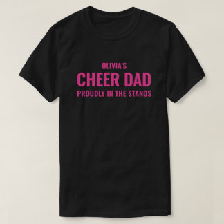 Camisa Personalizada Rosa Cheer Pai para Homens Pr