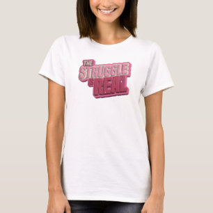 Camisa Personalizada Rosa Dinâmico A LUTA É REAL