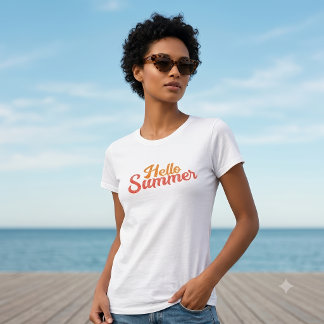 Camisa Personalizada Vintage Olá Férias de Verão