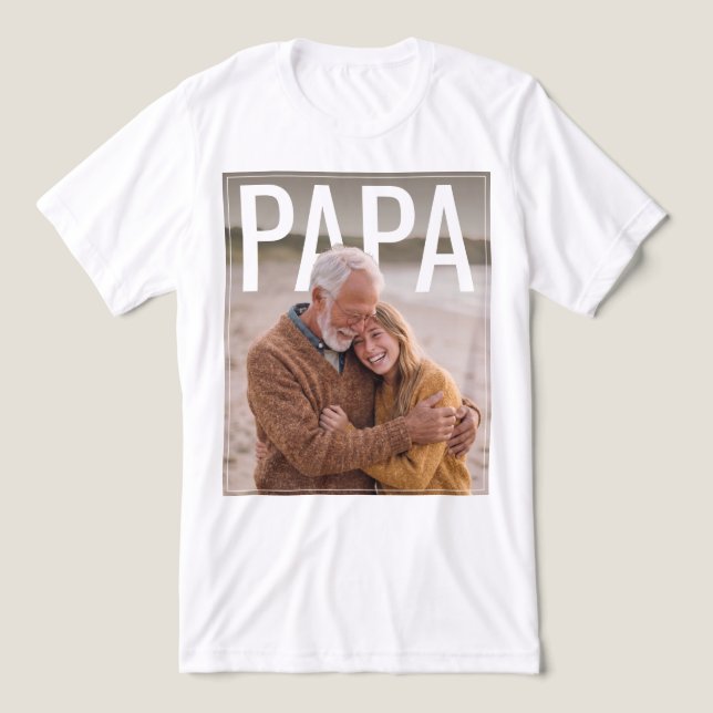 Camisa PhotoPop Papai com Foto Personalizada (Design frontal)