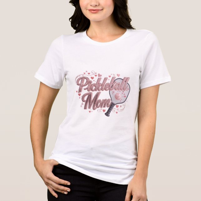 Camisa Pickleball Mamãe – Presente Cor-de-Rosa Fof (Frente)