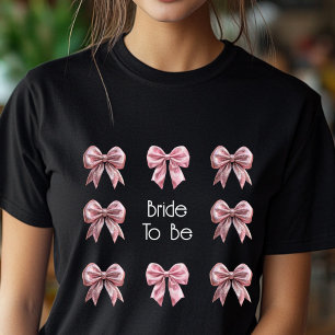 Camisa 'Pink Bow Bride To Be Coquette'