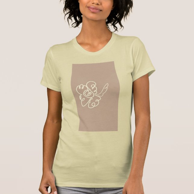 camisa pintada com flores (Frente)