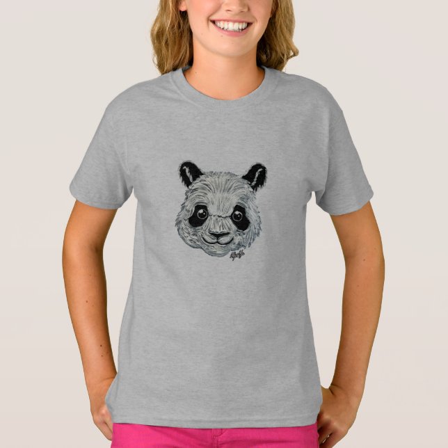 Camisa pintado mão da campainha da menina original (Frente)