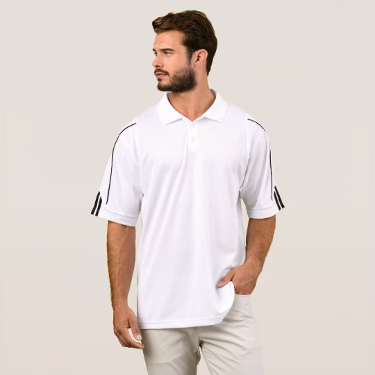 Camisa Polo Masculina Adidas Golf ClimaLite® , Branco/Preto
