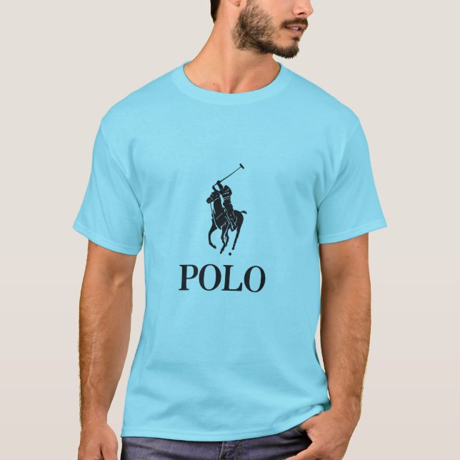 Camisa Polo Azul Céu | Clássico Casual  (Frente)
