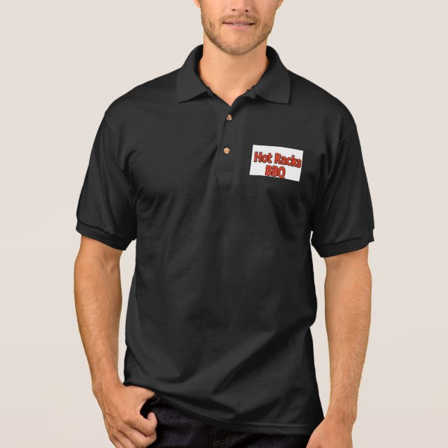 Camisa Polo CHURRASCO quente das cremalheiras (Frente)