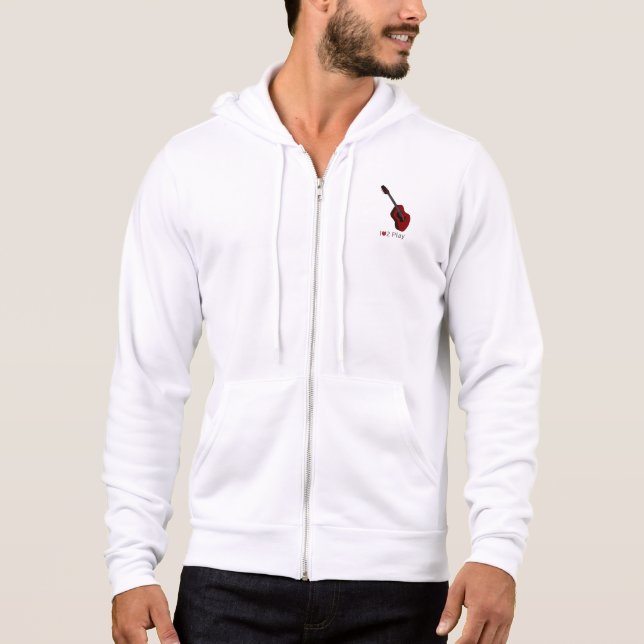 Camisa polo com ilustração de um violão acústico (Frente)