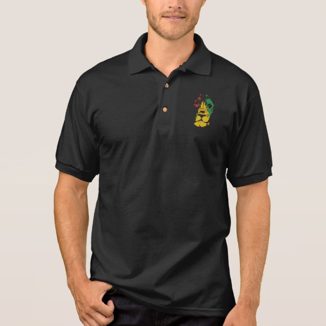 Camisa Polo Leão De Judah - Rasta (Frente)