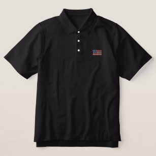 Camisa polo masculina de bandeira americana - band