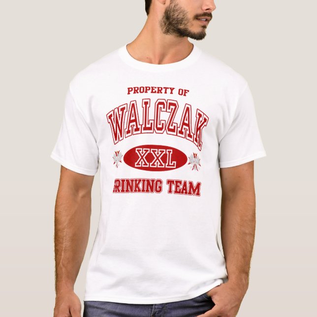 Camisa polonesa da equipe t do bebendo de Walczak (Frente)