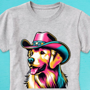 Camisa Pop de de ouro de vaquinha do  Retriever