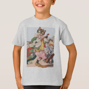 Camisa popular do gato engraçado feliz T