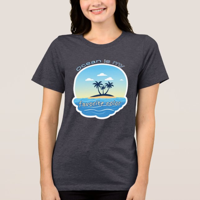 Camisa Praia Meu Cor Favorito é Oceano (Frente)