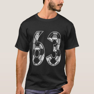 Camisa Prata de Futebol Modelo Número 63 do Jogado