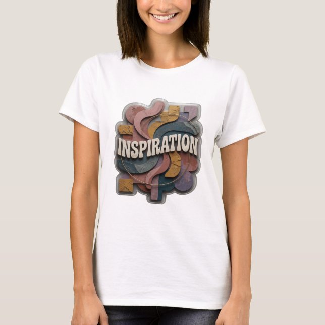 Camisa Prata Inspirador Design Divertido (Frente)