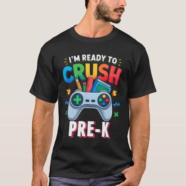Camisa pré-escolar para meninos videogame ck para  (Frente)