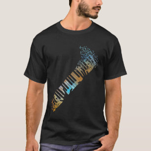 Camisa Presente Teclado Piano para Homens Mulheres