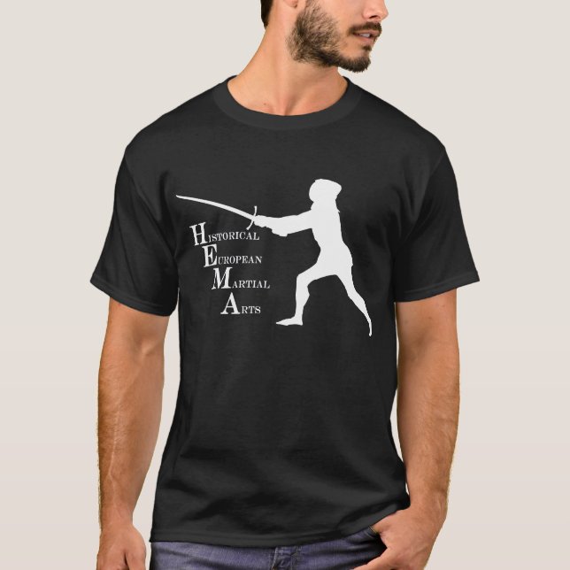 Camisa preta/branca de Hema (Frente)