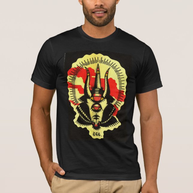 camisa preta da cabra (Frente)