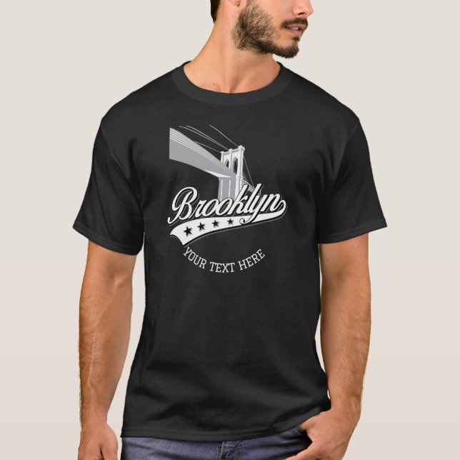 Camisa preta de design elegante minimalista de Bro (Frente)