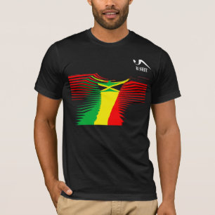 Camisa preta de Jamaica Ras Bingi T