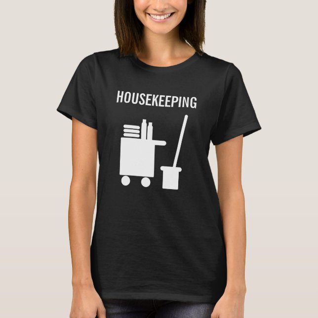 Camisa preta de limpeza para serviço de limpeza (Frente)