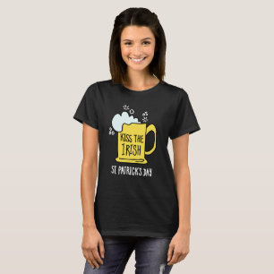 Camisa preta do Dia de São Patrício da Cerveja Irl